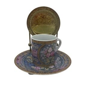 Vintage Tea Cup With Stand Petite Cup Floral Design Made in Japan